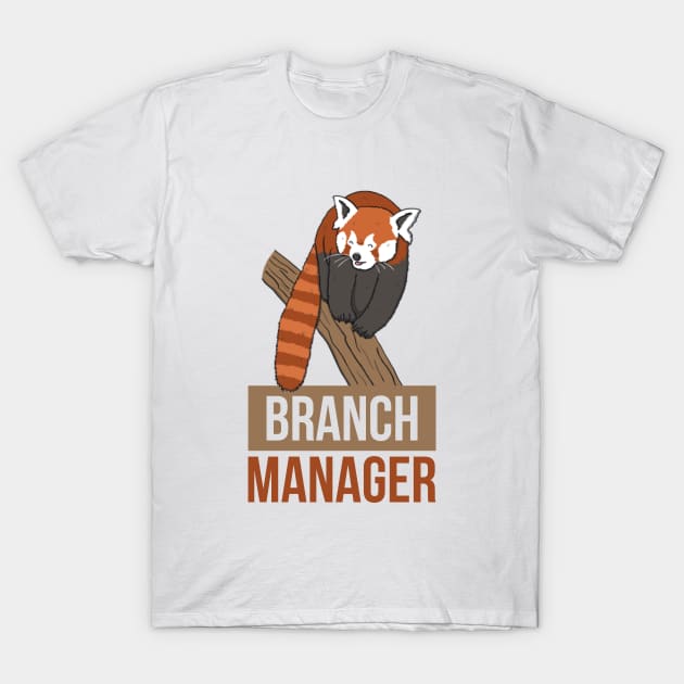 Red Panda Branch Manager T-Shirt by NotoriousMedia